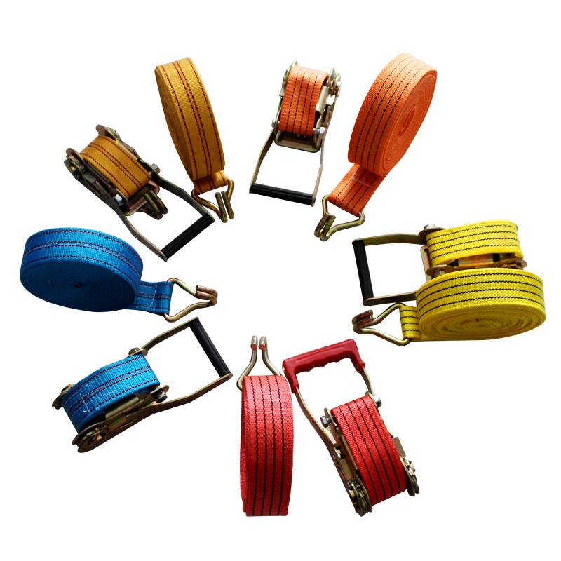 PE Polyester Strap 50mm*8m Yellowcolor Cargo Lashing Belts for 2ton