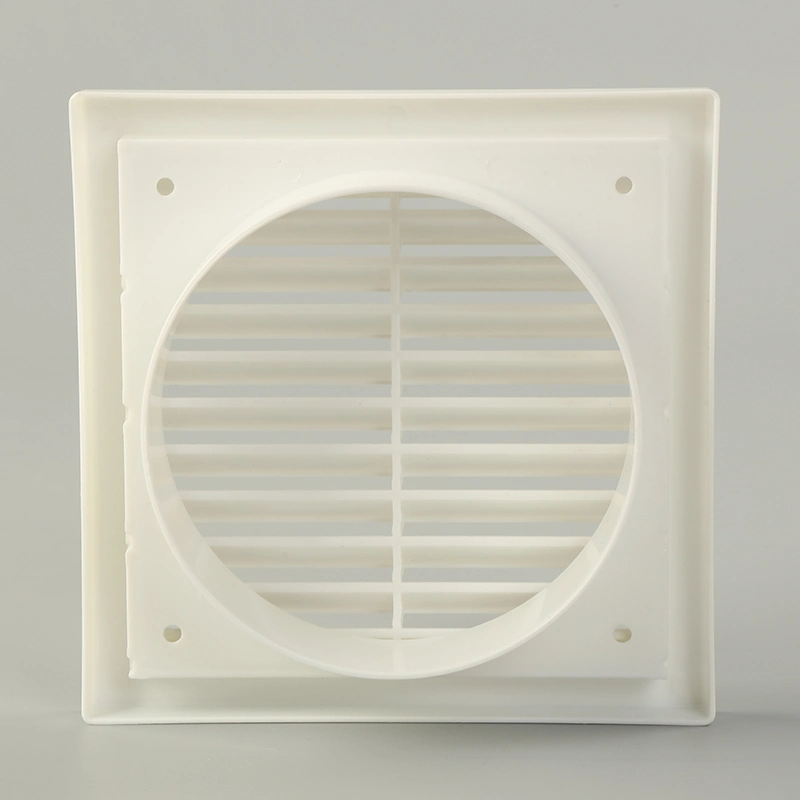 Color Customized 6 Inch Wall Exhaust Vent Cover, Outdoor Air Return Cover for HVAC System, Gravity Louvered Vent with Grid