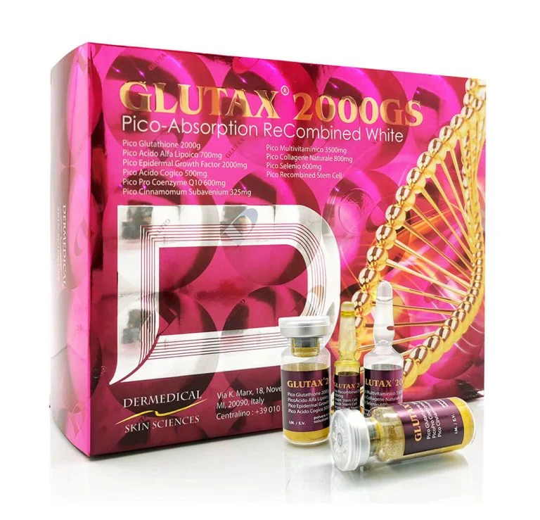 Italy Brand Hot Selling Glutax 2000GS Skin Whitening Injection Glutax 70000GM Glutax 1800000GS Glutathione Injection