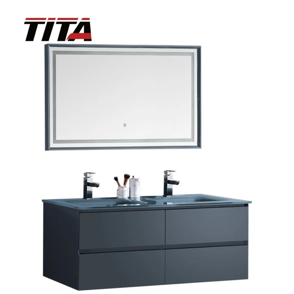 Alto brillo pintura cuarto de baño Lavabo con espejo LED TM8308-80