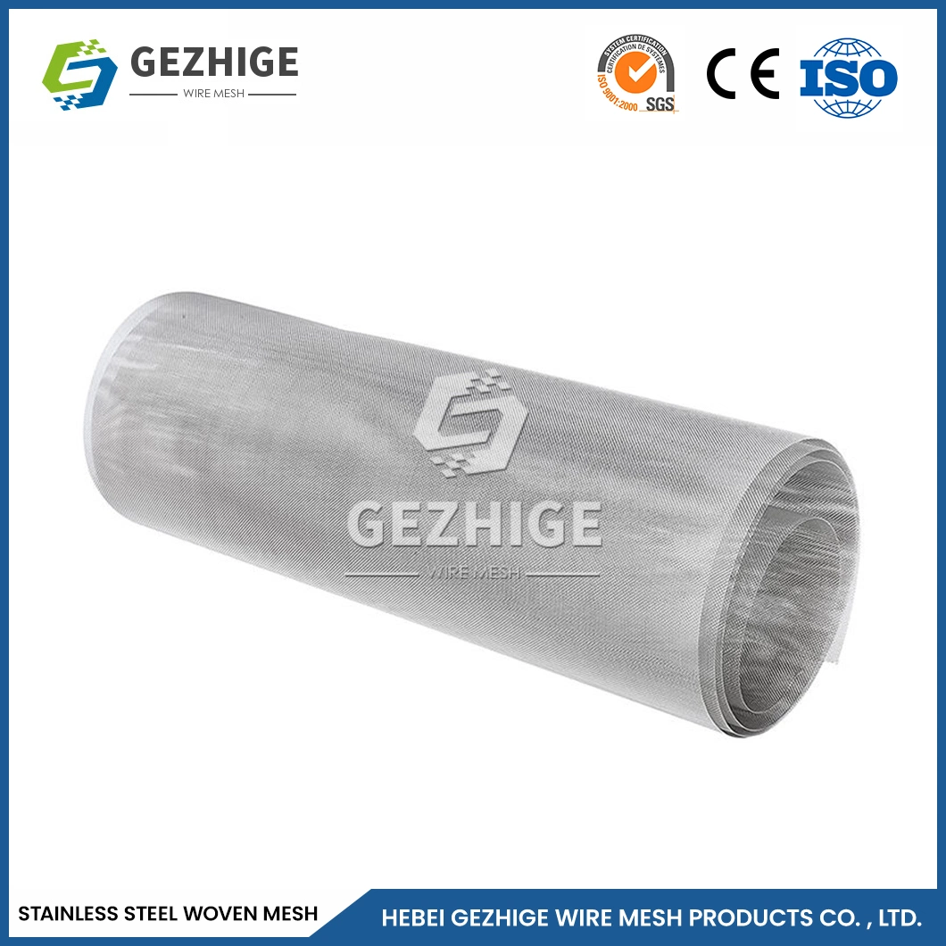 Gezhige Stainless Steel Bug Screen Mesh Factory China Stainless Steel Grill Oven Tray BBQ Wire Mesh 304 Material Weave Stainless Steel Wire Mesh