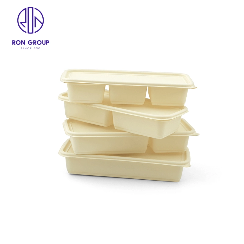 Degradable Disposable Separation Tableware Corn Starch Three Box Lunch Box