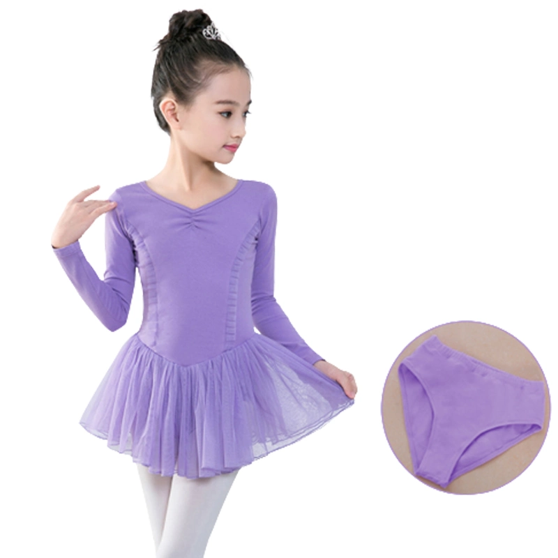 Ballet Dresses Pink Short Sleeve Cotton Girls Kids Ballet Leotards