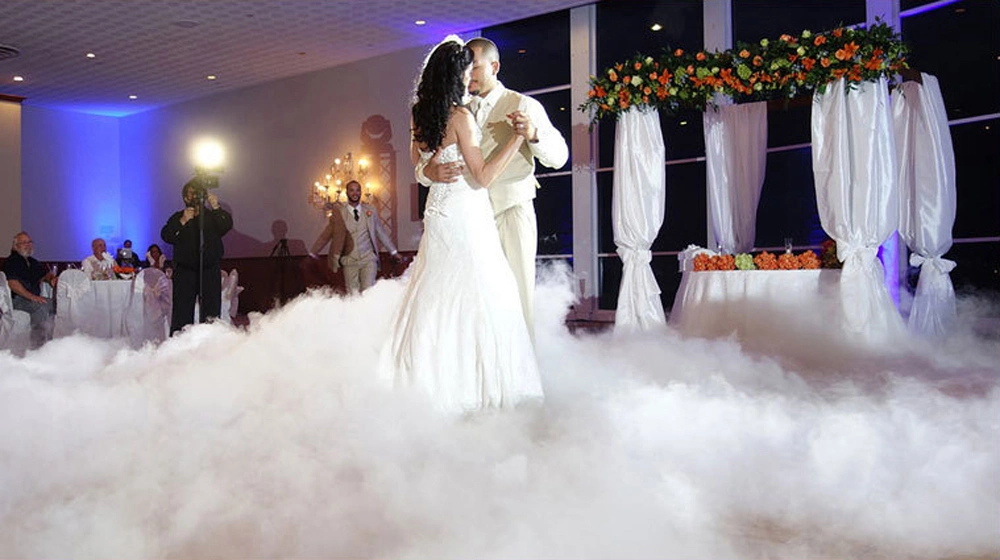 1 PC 3500W Dry Ice Fog Machine with 1 Cart with Flight Case