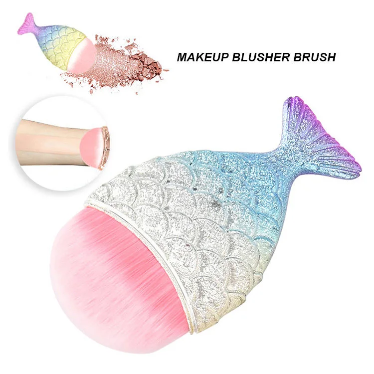 New Arrival 1PCS Cosmetic Blusher Brush Multi-Color Bling Single Powder Makeup Brush