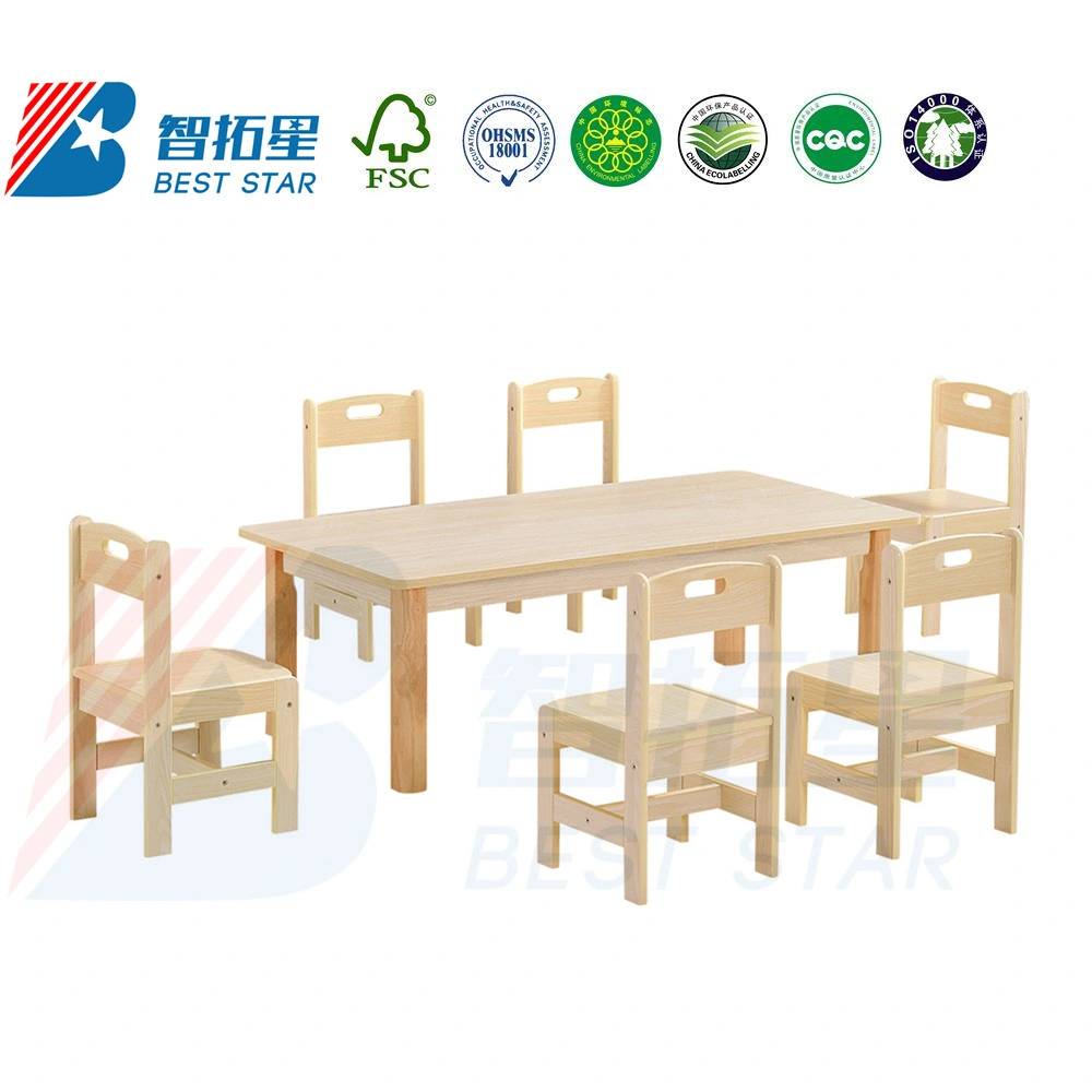 Kindergarten Study Wood Table, Playroom Game Table, Child Table Furniture, Kid Square Table, Living Room Kid Table