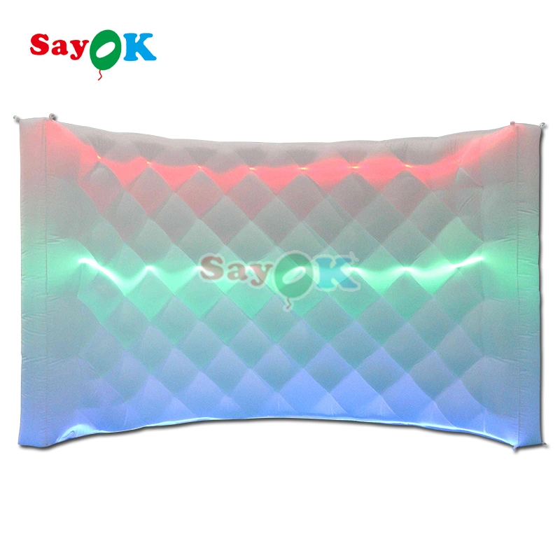 Customized Indoor LED Inflatable Photo Booth Wall Inflatable Air Wall for Sale