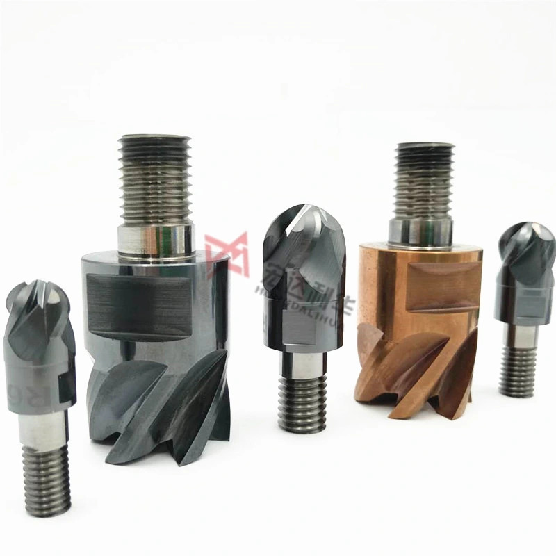 Interchangeable Solid Carbide Endmill Heads with Different Helix for Machining Aluminum