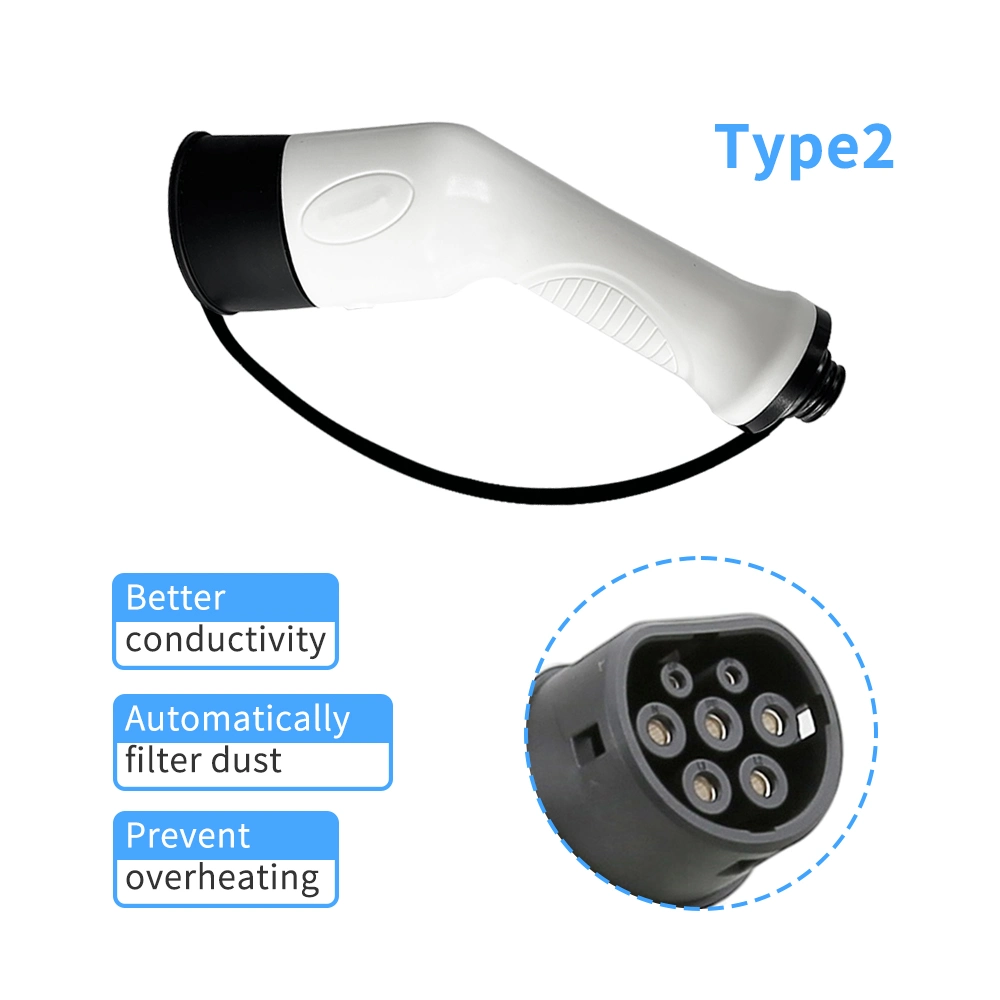 Veículos eléctricos do tipo 2 corrente regulável 8A 10A 13A 16A Carregador portátil EV IEC 62196