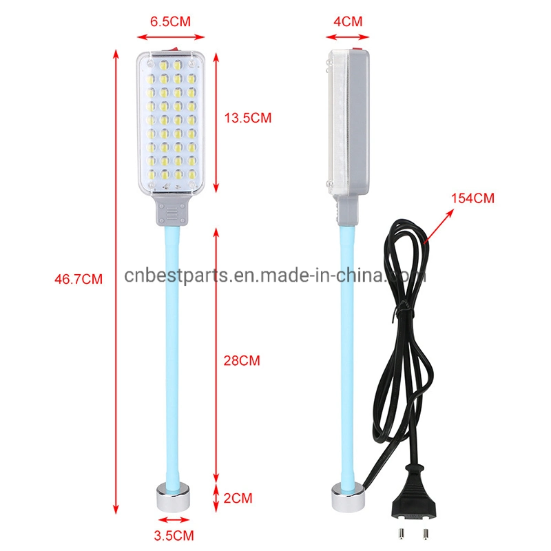 مصباح عمل SMD مصباح فحص قابل للطي مصباح LED مع كابل