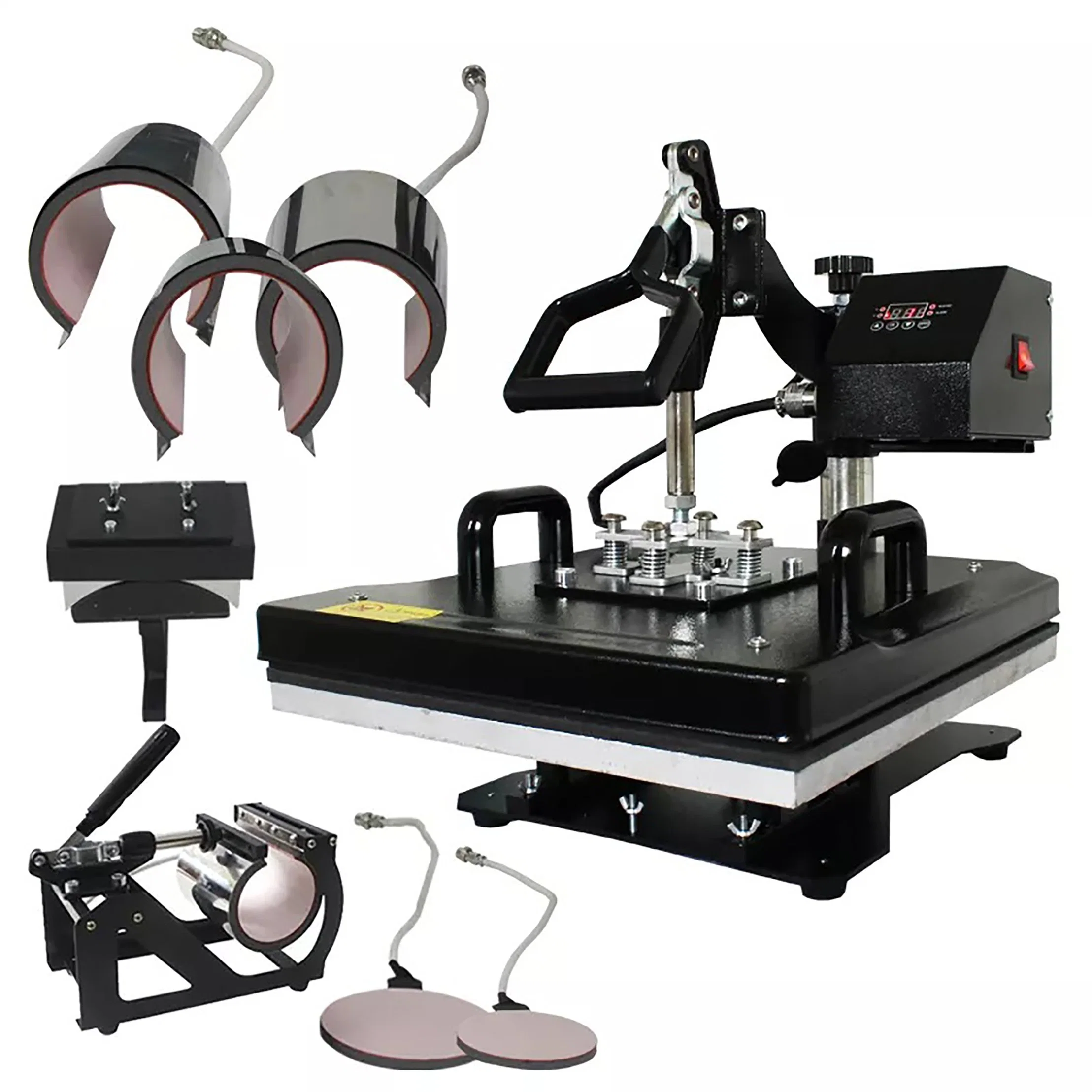 Wholesale Cheap Price 8 in 1 Multi-Functional Auto Open High Pressure Rotary Heat Press Machine Heat Transfer Printing Machine for T-Shirt Plate Mug & Cap