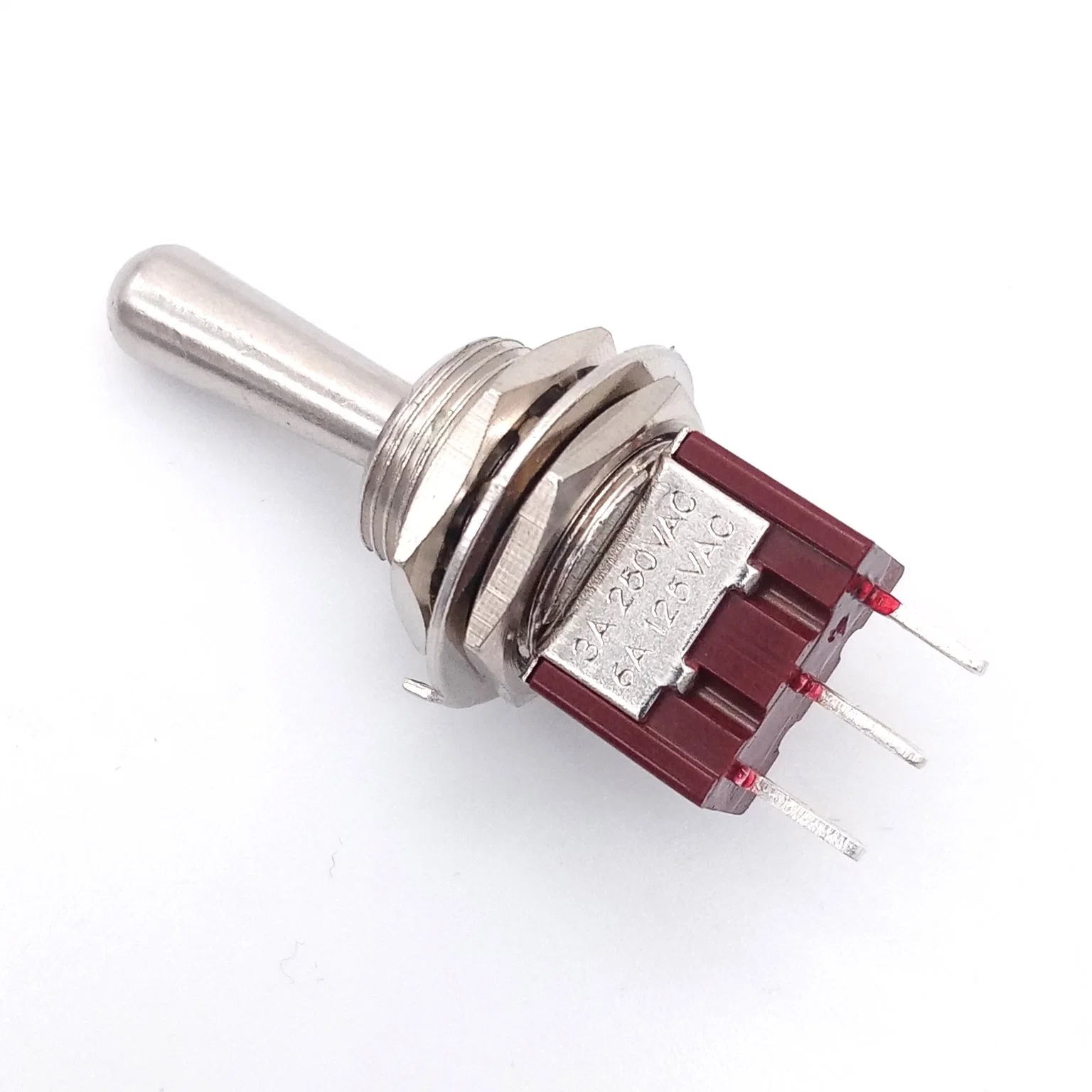 Mts-102 12mm 3 Pin 2 Way on on Self-Locking Toggle Switch