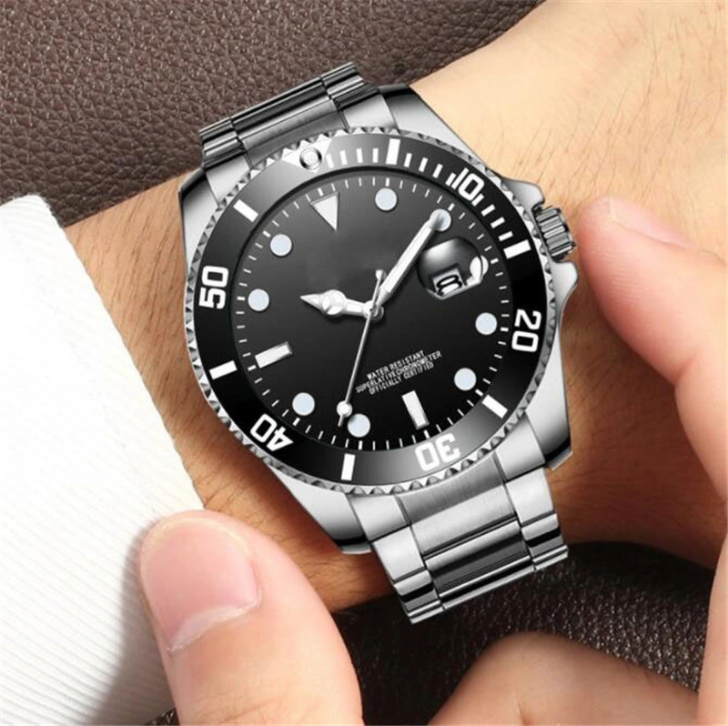 Top Brand Luxury Mens Watches Luminous Waterproof Stainless Steel Watch Men Date Calendar Business Quartz Wrist Watch