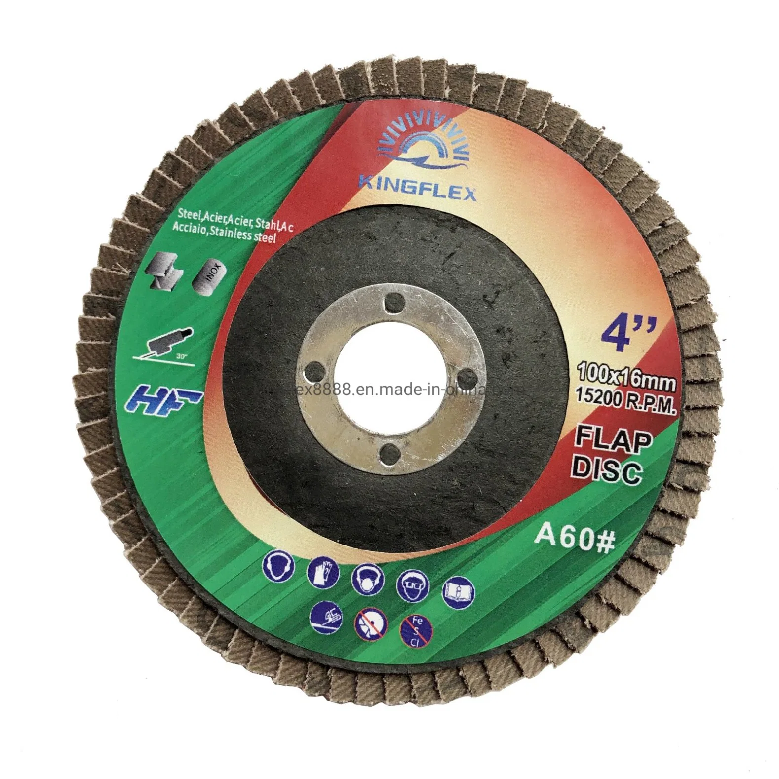 Flap Disc, 100X16mm, Aluminium Oxide, Calcine, A80#, for General Steel