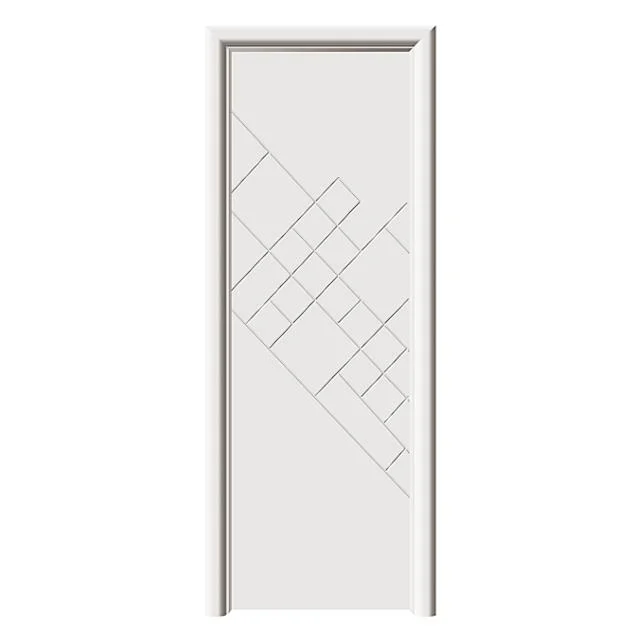 PVC Melamine Full Slab Front Entry Interior Wooden WPC Doors for Houses