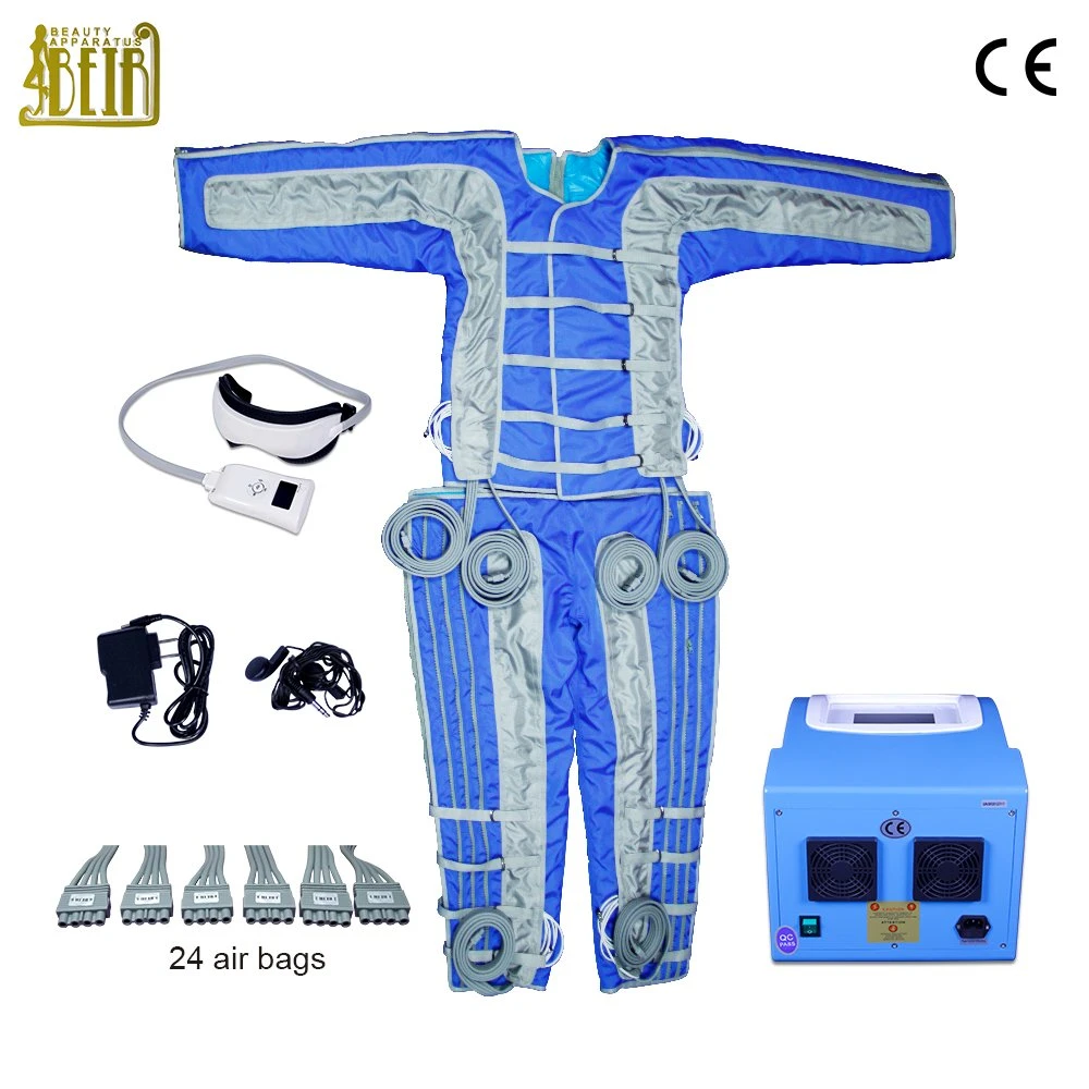 Air Pressure Massage System for Body Slimming Pressotherapy Full Body Suit Lymph Drainage