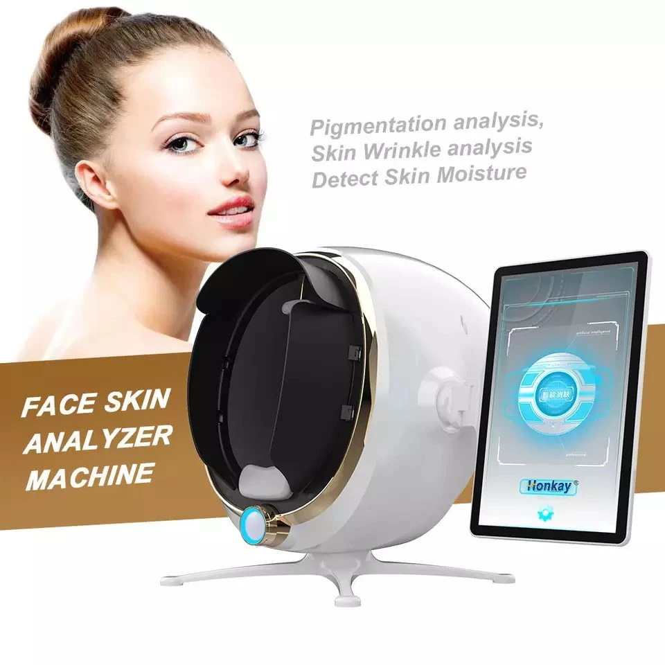 8 en 1 portable 3D'analyseur de test de la peau et de la peau sèche Scanner l'appareil photo numérique en 3D Analyse de la machine de l'analyseur de la peau du visage
