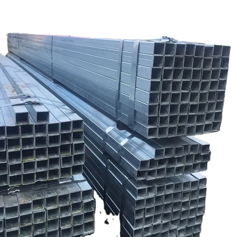 ASTM A106 A36 A53 BS SHS cuadrado galvanizado estructural ERW Rectangular tubo de acero Hollow Gi Galvanized tubo de acero para productos químicos