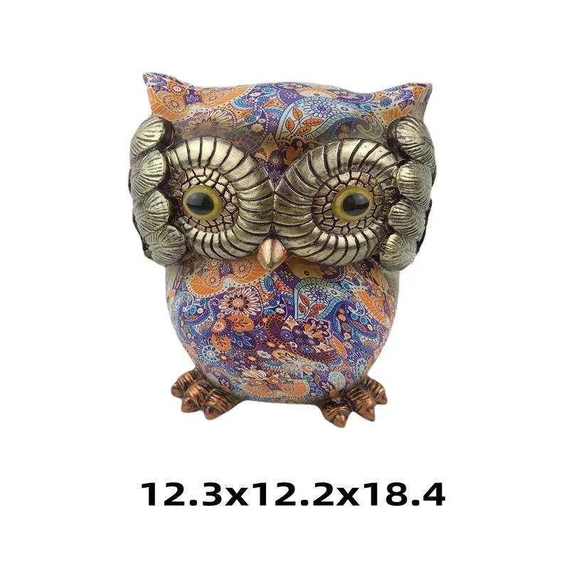 Modern Style Home Gardening Owl Resin Crafts Decor