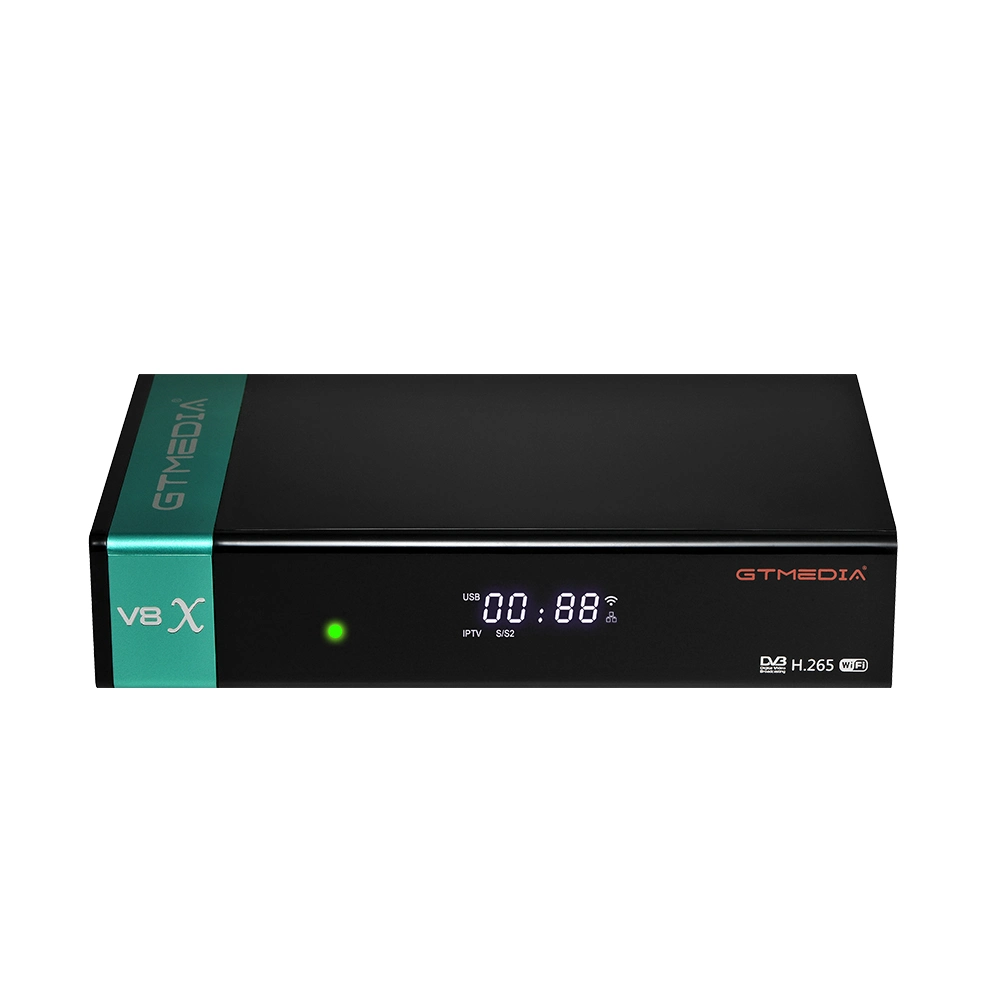 Новый ресивер спутникового телевидения Gtmedia V8X DVB-S2 Встроенный WiFi Gtmedia H. 265 1080P GT Media