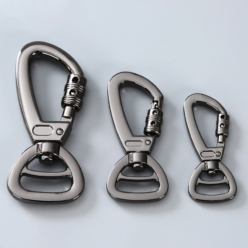 Wholesale/Supplier High quality/High cost performance Zinc Alloy Dog Clip Buckle Carabiner Hook Swivel Snap Hook with Lock for Dog Leash