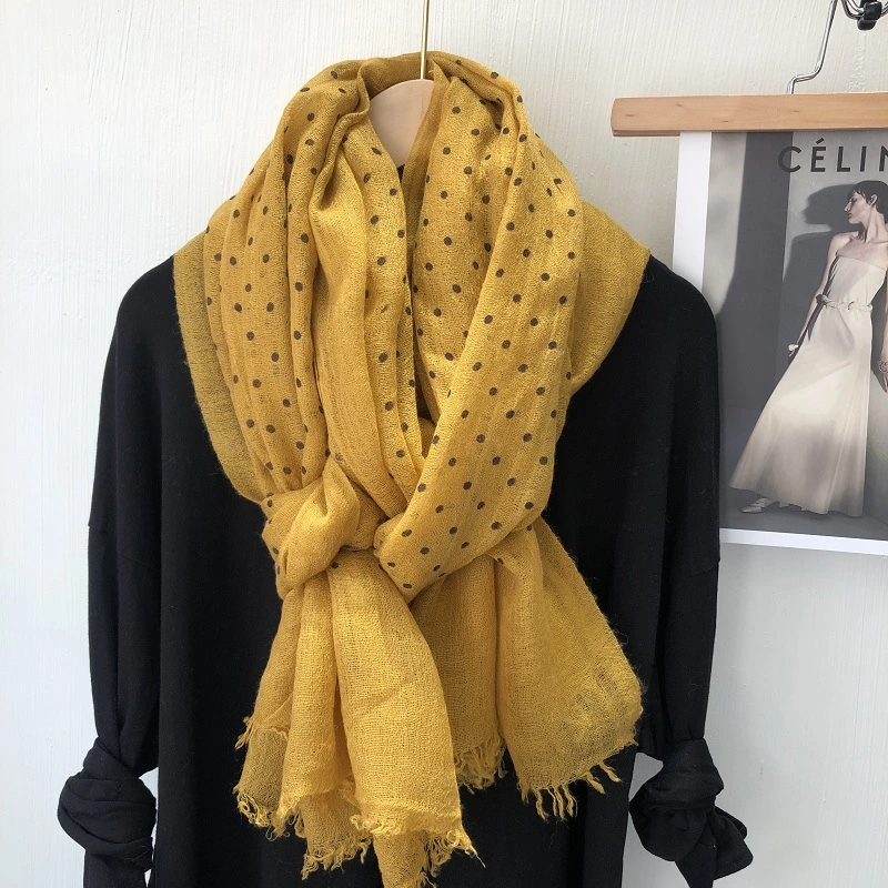 Scarf Polka DOT Wool Print Scarf