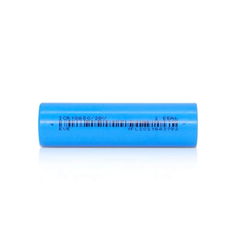 Cylindrical Lithium Cell 18650 3.7V 2550mAh Li Ion Rechargeable Electric Bicycles Battery