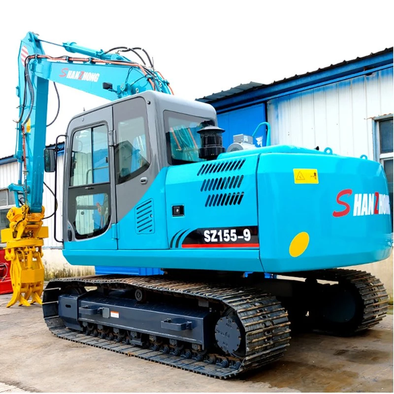 China Excavator Price 16 Ton Hydraulic Wheel Excavation Szl155 for Sale Construction Heavy Equipments