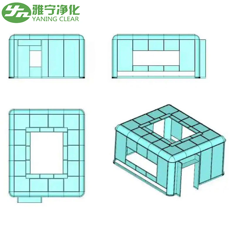 Yaning Clase I de Producción de Diseño Modular de quirófano rápido de instalar el panel de pared