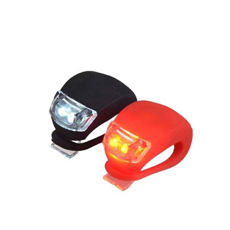 Bicicleta con luz LED de silicona resistente al agua y múltiples modos de flash para ciclismo de montaña corriendo