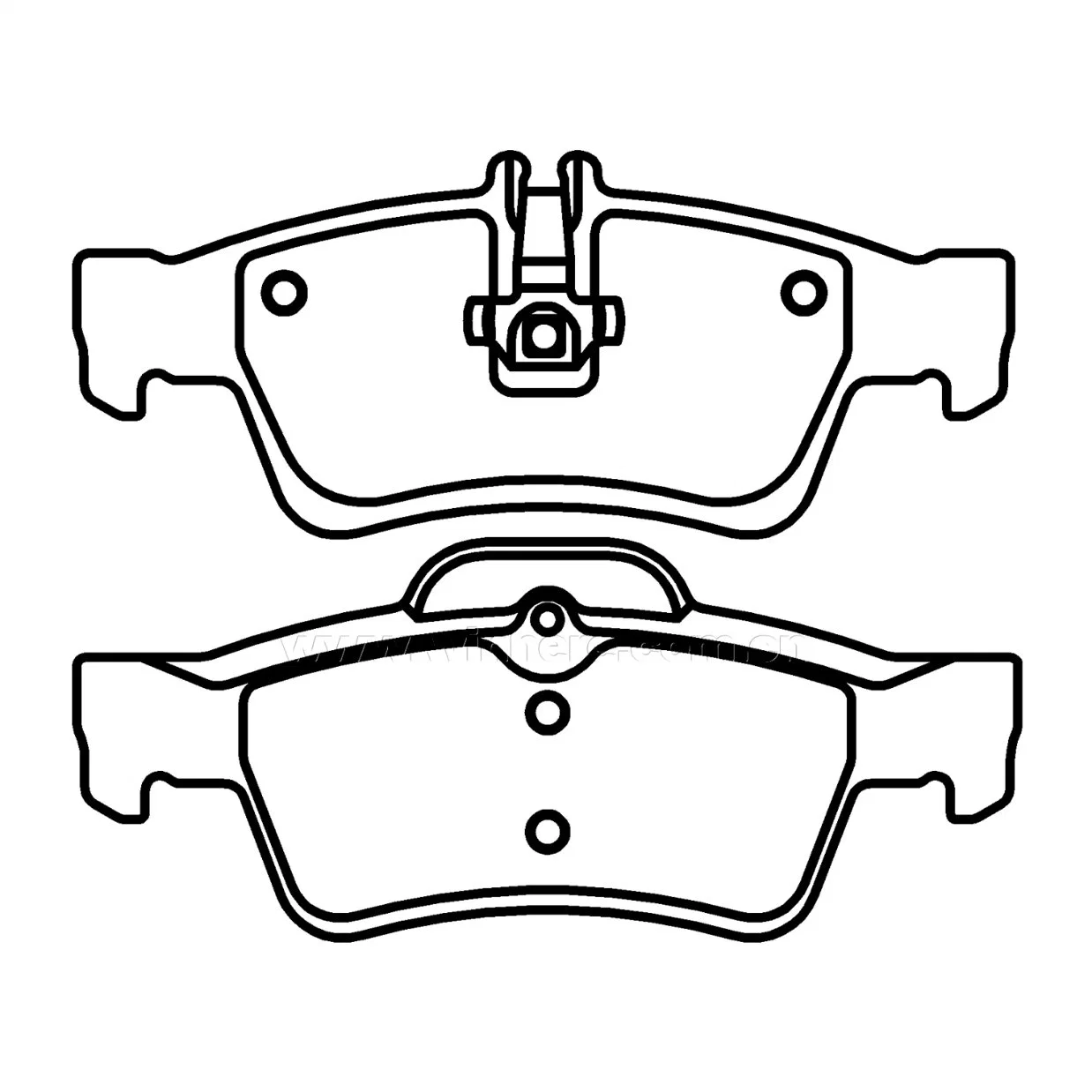 Anti Squeal Rear Brake Pad for MERCEDES-Benz E-CLASS OE#0034205120 ECE R90