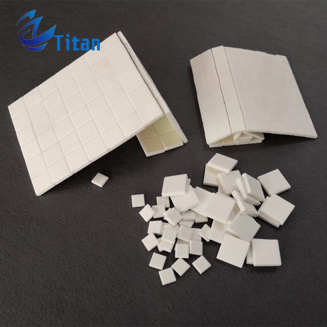 High Alumina Ceramic Customized Hex Square Circle Cylinder Lining Pieces Wear Mat