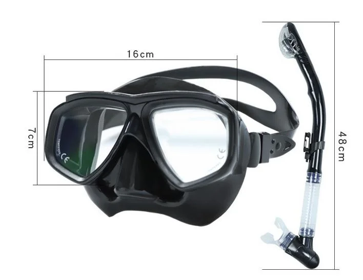 Snorkeling Gear with Dry Top Tube, Snorkeling Set with Anti-Fog Lens, Free Diving Mask, 120&deg; Wide View, Adjustable Strap,