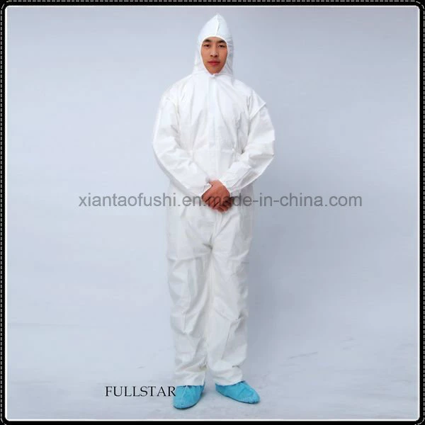 EU Standard Type 5, Type6, Disposable Non Woven Microporous SMS of Coverall& Protective Clothing with Good Air Permeability.