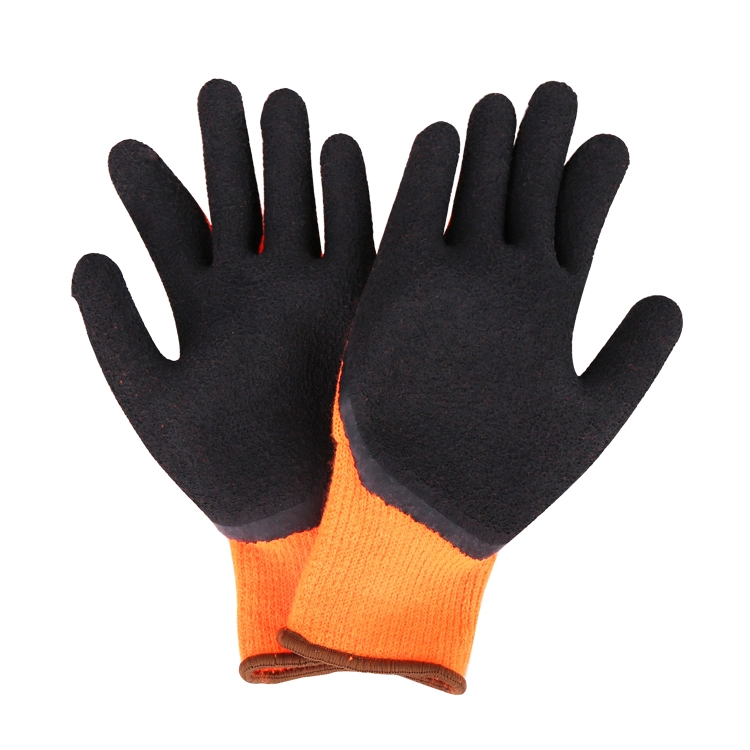 Xingyu Orange Latex Coated Winter Gloves Warm Work Gloves with Best Quantity