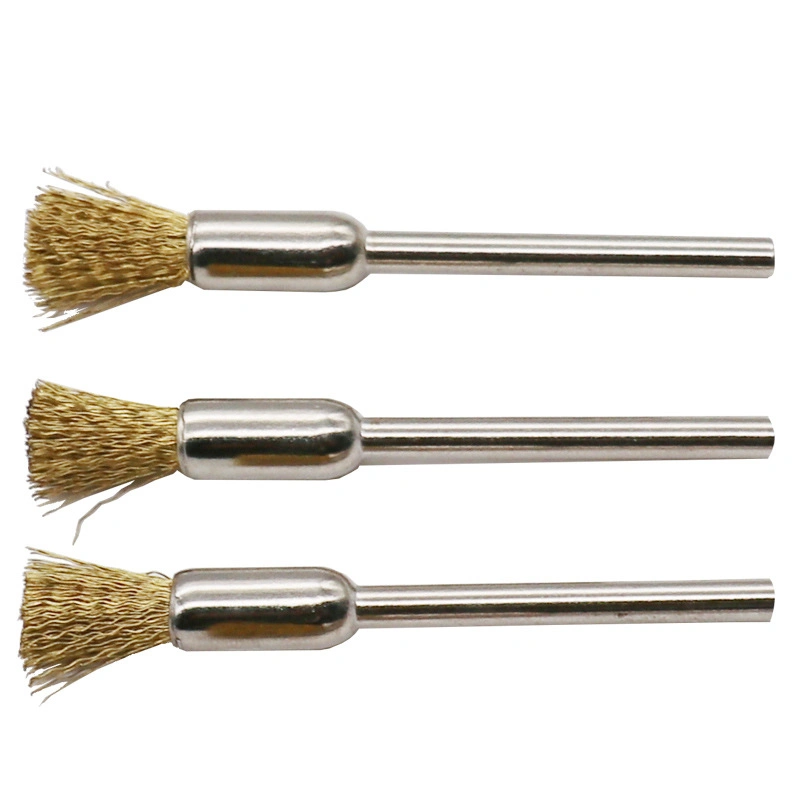 Stainless Steel Wire Brush Tool Brush Mini Small Pen-Shaped Bristle Brush Horse Hair Brush Throw Copper Wire Brush