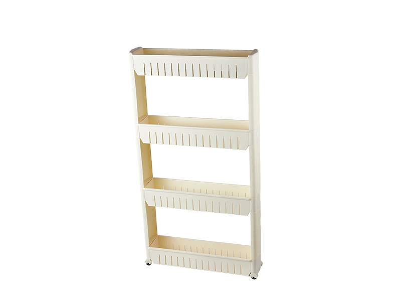 Kitchen Racking Shelves Plastic Shelves Storage Racks Black 4 Tier Shelving for Homes