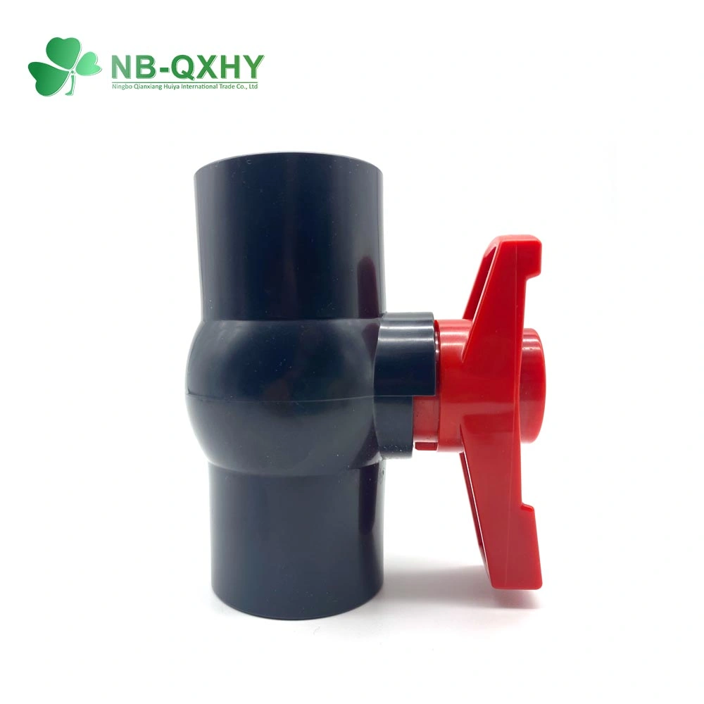 PVC Black Ball Valve China Professional Plastic Valves All Sizes Irrigation UPVC CPVC Water Pipe Ball Valves