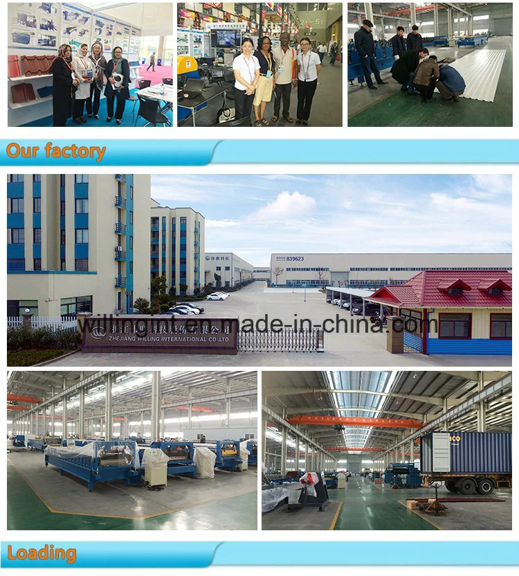 Ce Standard Color Coated Steel Tile Roof Roll Forming Machine