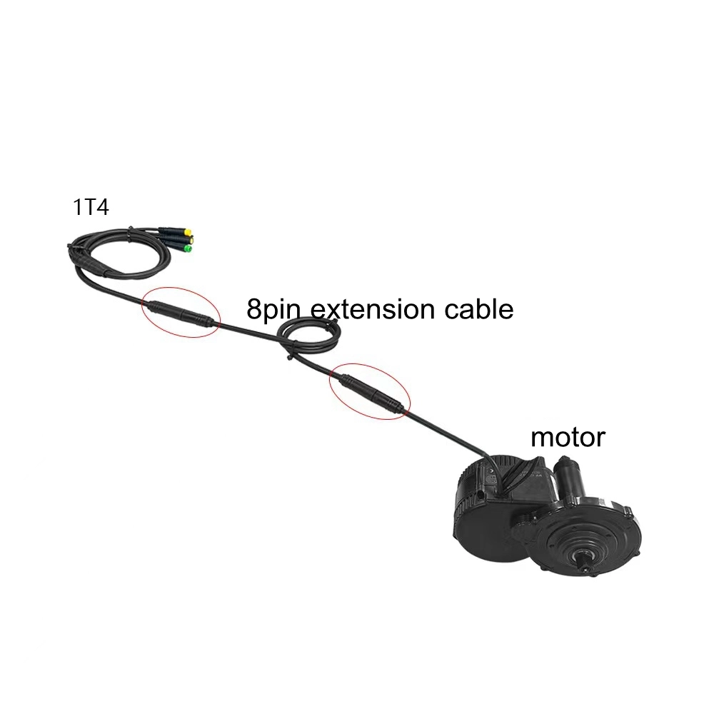 Bafang MID Motor Parts Bafang BBS01 02 Bbshd Ebike 8pin Extension Cable Waterproof for Bafang 1t4 Cable