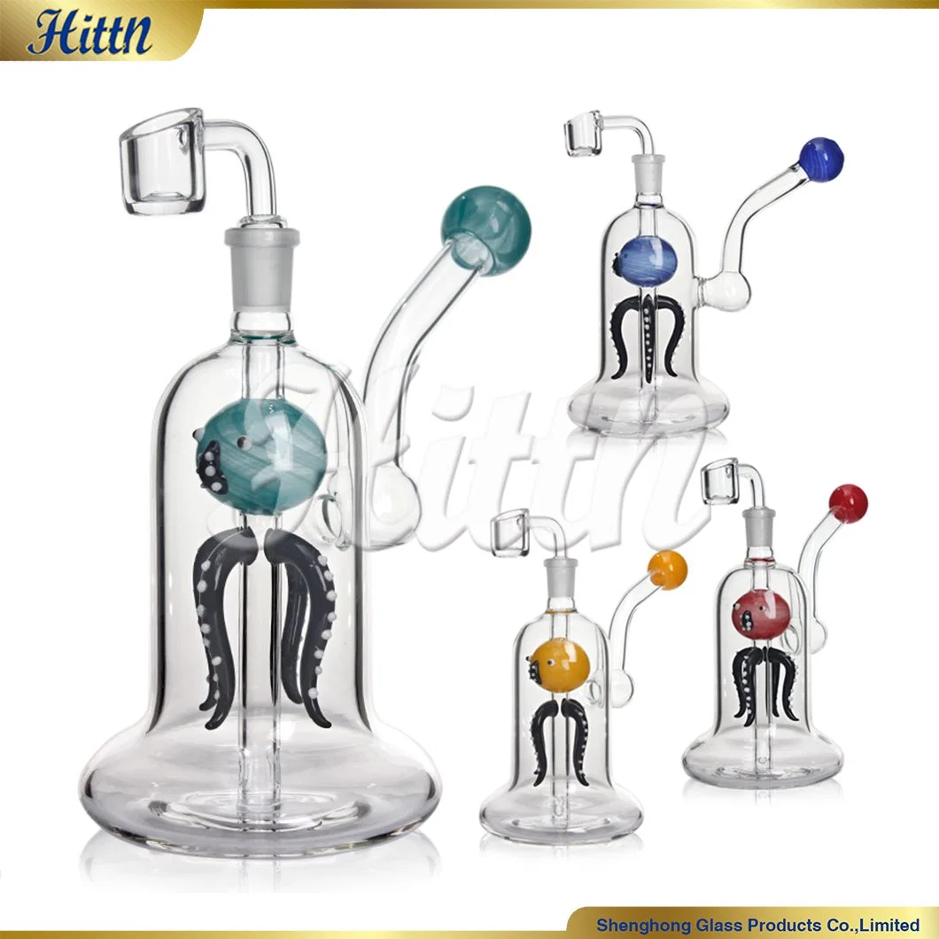 Wholesale/Supplier Factory 7.5 Inches Octopus Design Animal Smoking Pipe Pyrex Glass Craft Water Pipe DAB Rig