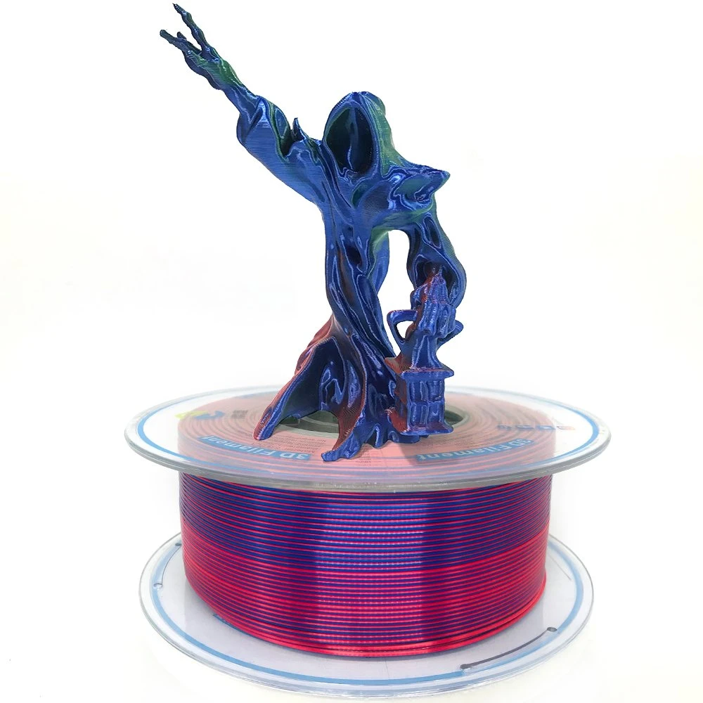 Tri-Color 3D Printer Silk PLA Filament Silk Coextruded 3D Printer Filament 3D Printing Material 1.75mm 1000g