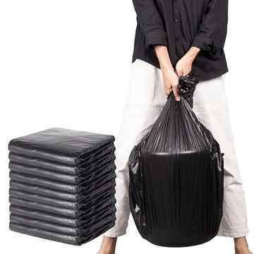 Wholesale/Supplier Thickened Disposable Black Plastic Trash Bag Property Cleaning PE Flat Bags