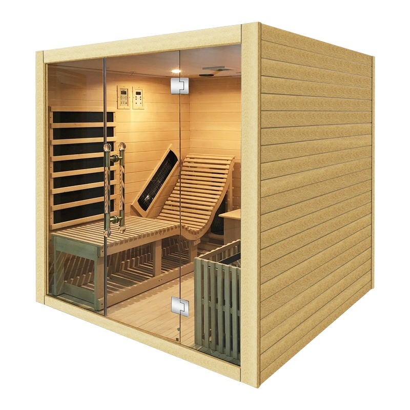 Luxury Far Infrared Steam Bath Cabin Wood Dry Steam Sauna Room