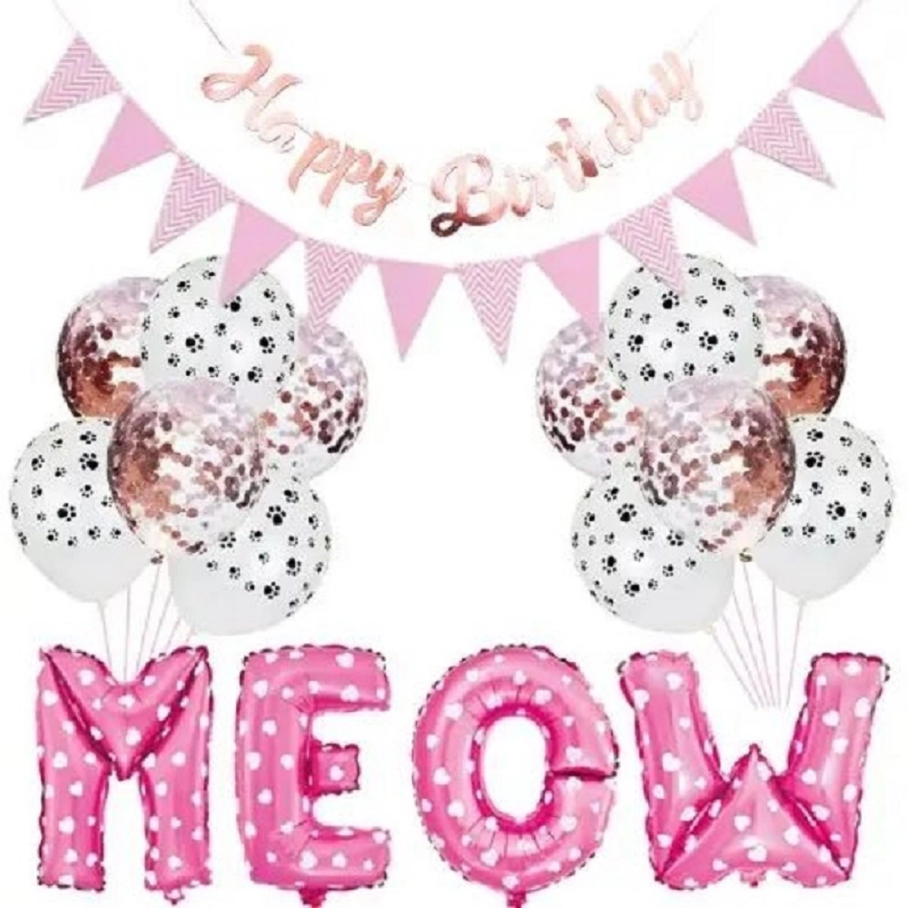 Dog Cat Kids Birthday Party Decoration Hat Puppies Party Collar Outfit