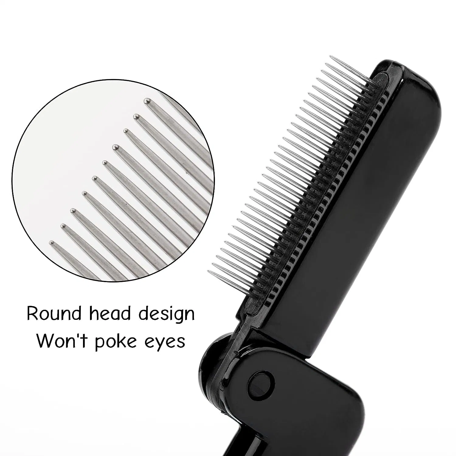 Metal Teeth Separator Brush Eyelash Brush Eye Lash Separator Mascara Lift Curl Comb Eyelash Foldable Handle Curling Comb