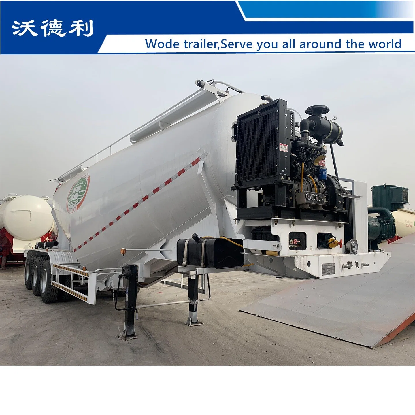 3axles Cement Semi Trailer Bulk Powder Tank for Sale