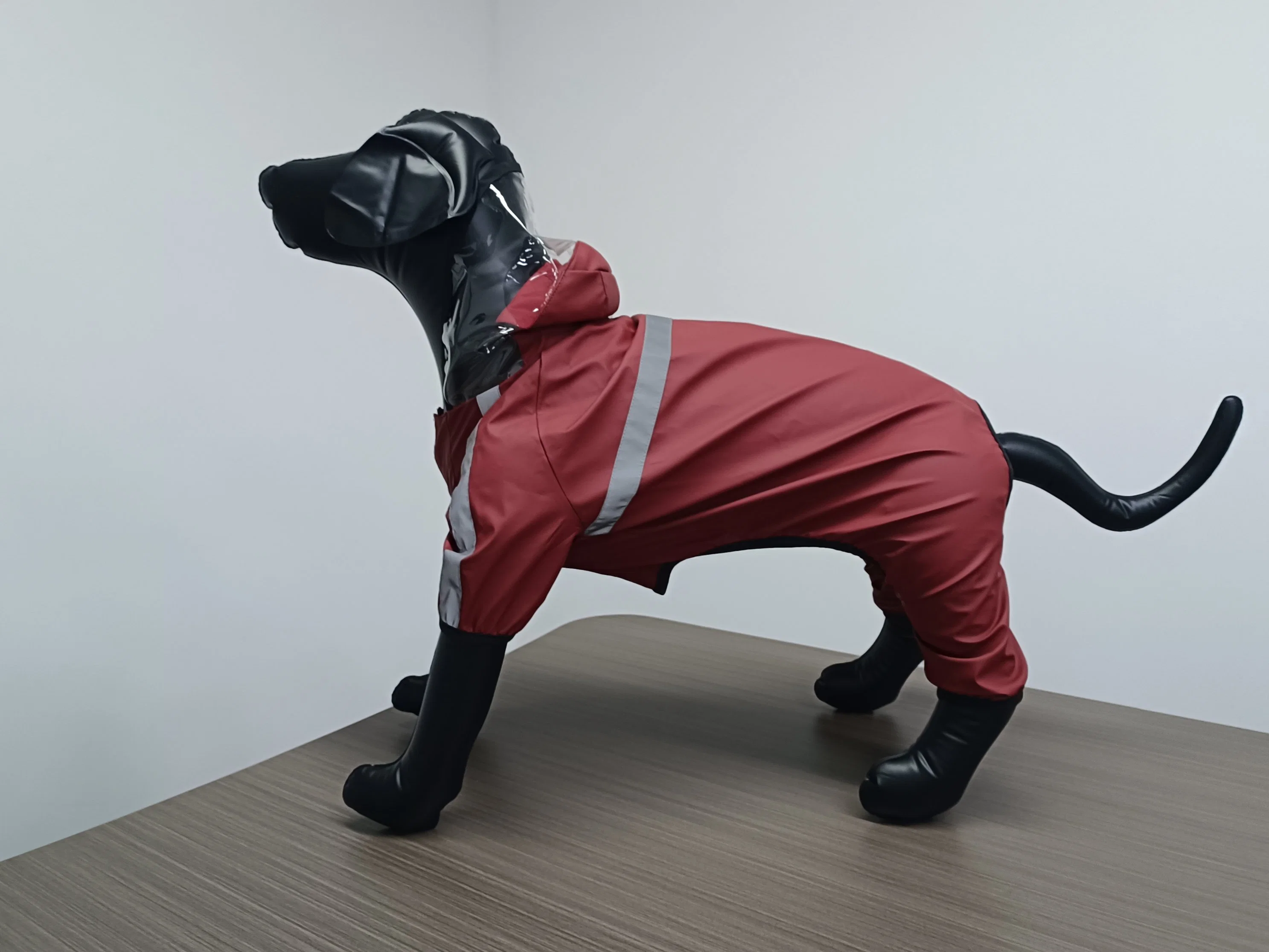 Veste décontractée à capuche imperméable en pu pour animaux de compagnie