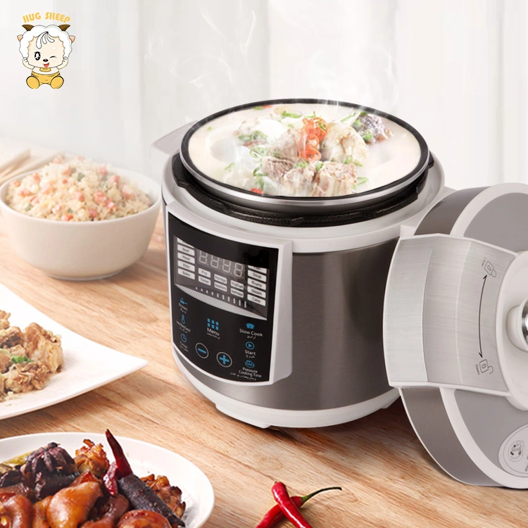 Household 900W 5L LED Display Stainless Steel Multi Pressure Cooker