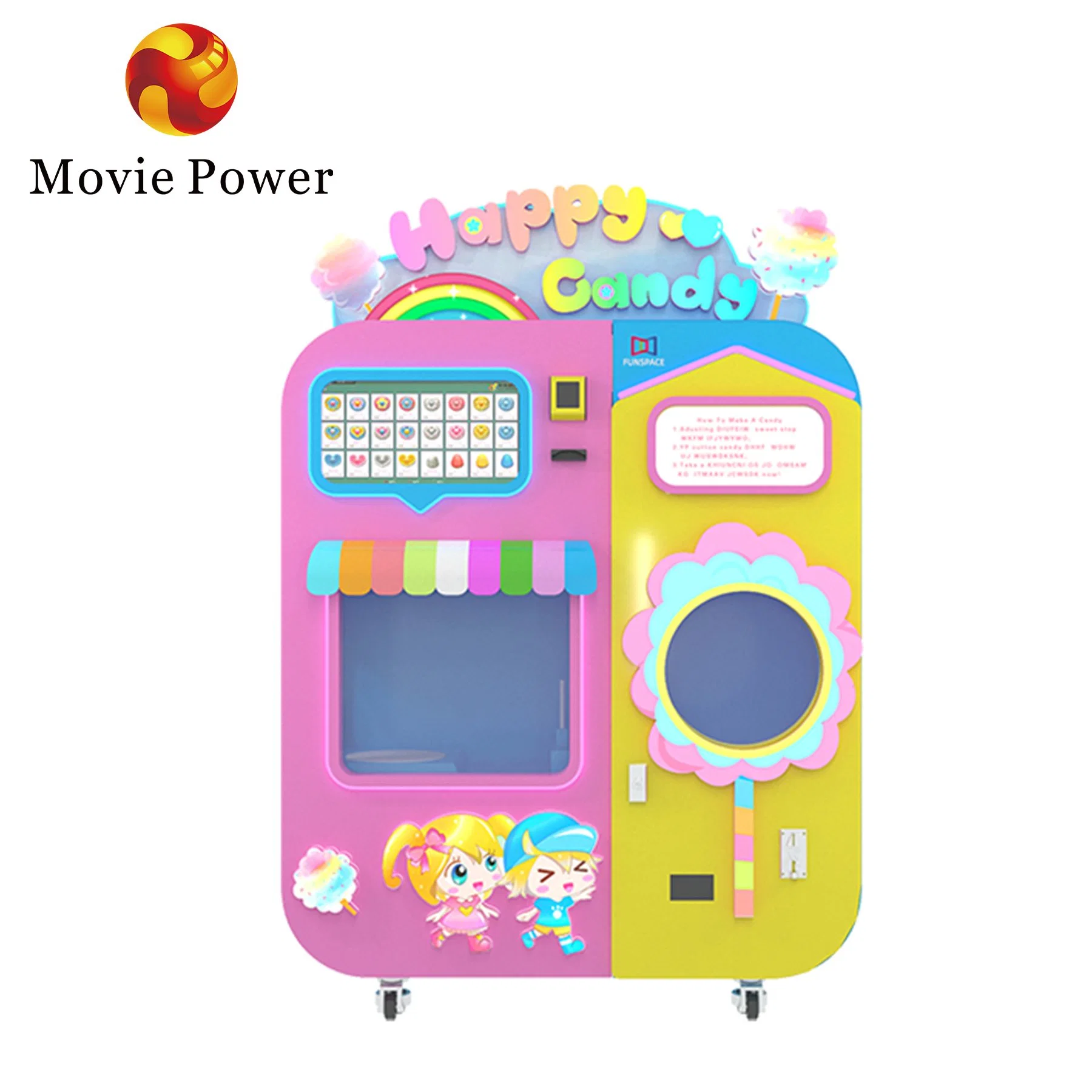 Touch Screen Custom Making Cotton Candy Vending Machine